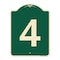 Signmission Designer Series Sign W/ Number 4, Green & Tan Heavy-Gauge Aluminum Sign, 24" x 18", G-1824-22895 A-DES-G-1824-22895 - alternate 1